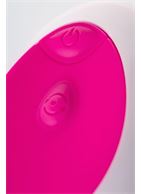 Розово-белое виброяйцо с пультом ДУ