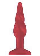 Красная витая анальная пробка Rounded 5 Inch (12,7 см)