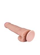 Фаллоимитатор с мошонкой на присоске (21,3 см)