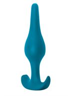 Бирюзовая анальная пробка Smooth (12,5 см)