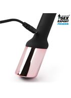 Черный перезаряжаемый вибростимулятор простаты (22 см)