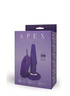 Фиолетовая анальная вибропробка APEX BUTT PLUG SMALL (14 см)