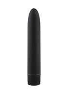 Черный матовый пластиковый вибратор (14 см)