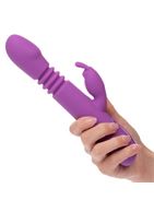 Фиолетовый вибратор кролик Elite Thrusting Rabbit с возвратно-поступательными движениями (23,5 см)