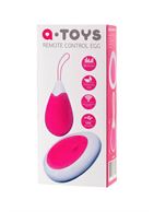 Розово-белое виброяйцо с пультом ДУ