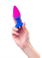 Сине-розовая анальная пробка Reed (10 см)