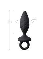 Черная анальная пробка Strob S (11,7 см)