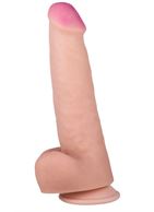 Фаллоимитатор с мошонкой на присоске (21,3 см)