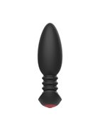 Черная анальная вибропробка Anal Vibrator с пультом ДУ (13,5 см)