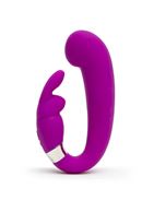 Лиловый вибратор Mini G-Spot Curve Vibe с клиторальным зайчиком