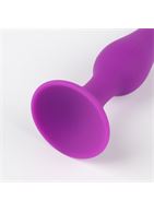 Фиолетовая коническая силиконовая анальная пробка Soft (10,5 см)