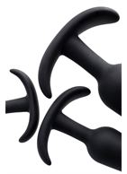 Набор из 3 черных анальных втулок Eridani