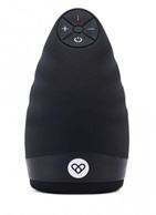 Черный мастурбатор для мужчин с подогревом и вибрацией