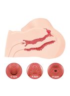 Телесный вибромастурбатор полуторс Maria Onehole Real Vagina с двойным слоем материала