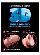 Телесный фаллоимитатор на присоске 5" Triple Density Cock with Balls (17,78 см)