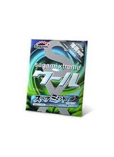 Презерватив Sagami Xtreme Mint с ароматом мяты (1 шт)