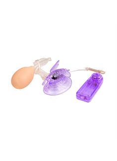 Стимулятор клитора с вакуумным массажем и вибрирующей бабочкой