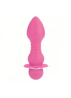 Розовый анальный стимулятор с вибрацией Booty Call Booty Player (14 см)