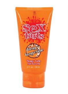Оральный лубрикант с ароматом мандарина Sex Tarts Lube - 59 мл.