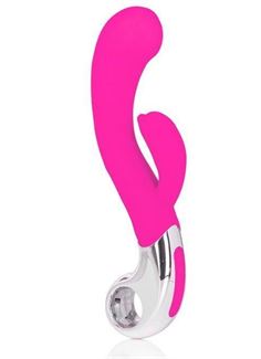 Розовый вибромассажер Embrace Felicity Wand - 21 см.