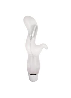 Изысканный белый вибратор Pure Delight Aurora S Shape - 17,5 см.