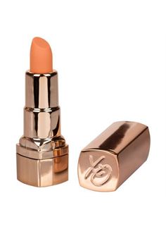 Золотистый вибратор помада с оранжевым мягким кончиком Hide & Play Rechargeable Lipstick