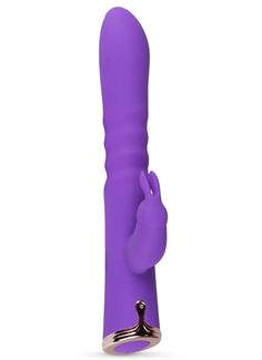 Фиолетовый вибратор кролик The Queen Thrusting Vibrator (29 см)