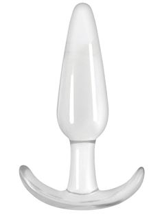 Прозрачная анальная пробка прозрачная Jelly Rancher - T-Plug Smooth (11 см)