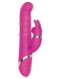 Розовый вибратор кролик NAGHI NO.41 RECHARGEABLE DUO VIBRATOR (24 см)