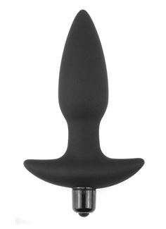 Черная анальная вибропробка Anal Indulgence Collection Fantasy Plug (14,5 см)