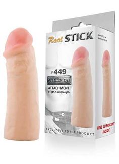 Реалистичный фаллос-насадка RealStick #449 - 15,5 см.