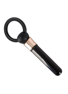 Чёрное эрекционное кольцо с вибростимулятором Penisring mit Minivibrator