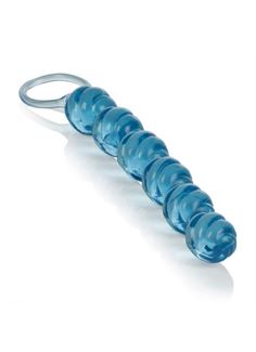 Голубая анальная цепочка Swirl Pleasure Beads (20 см)