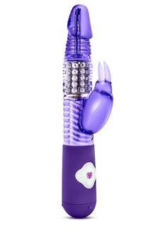 Фиолетовый вибратор с клиторальной стимуляцией Luxe Rabbit - 26 см.