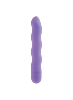 Сиреневый вибратор First Time Power Swirls Purple - 18,5 см.