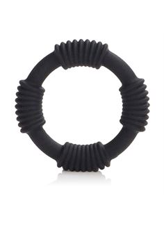 Чёрное эрекционное кольцо Adonis Silicone Rings Hercules