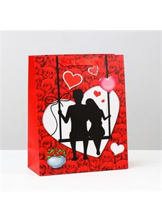 Подарочный пакет - Романтичная пара (32 х 26 см)