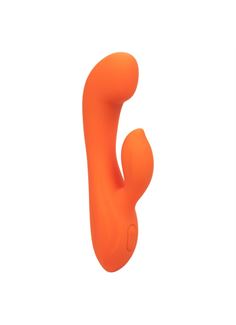 Оранжевый вибромассажер Stella Liquid Silicone Dual «G» (17,75 см)