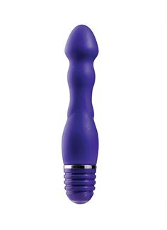 Фиолетовый анальный вибромассажер PURRFECT SILICONE ANAL VIBE (15 см)