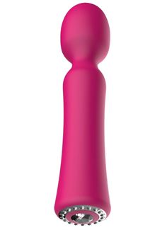 Розовый универсальный массажер Wand Pearl - 20 см.