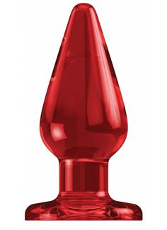 Красный акриловая анальная пробка Bottom Line 6 Acrylic Red Model 2 (15,5 см)