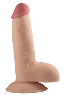 Телесный фаллоимитатор реалистик The Ultra Soft Dude 7.5" (18 см)