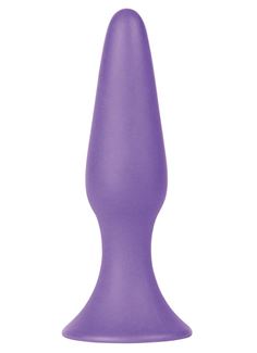 Фиолетовая анальная пробка Silky Buttplug Big Purple - 16 см.