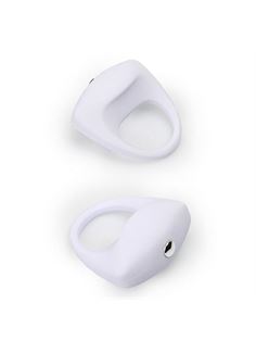 Белое эрекционное кольцо LIT-UP SILICONE STIMU RING 8