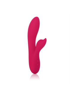 Красный вибромассажер с лепестком для стимуляции клитора Silhouette S19