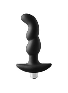 Черная вибропробка для простаты FantASStic Vibrating Prostate Plug (14,5 см)