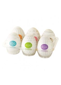 Набор из 6 мастурбаторов-яиц Tenga EGG Strong Sensations с различными рельефом