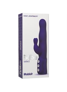 Фиолетовый хай-тек вибромассажер iVibe Select iRabbit - 26 см.