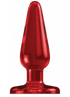 Красный анальный стимулятор Bottom Line 6 Model 1 Acrylic Red - 15,5 см.
