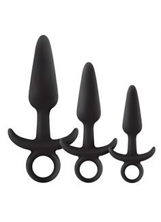 Набор черных анальных пробок Renegade Mens Tool Kit с держателем